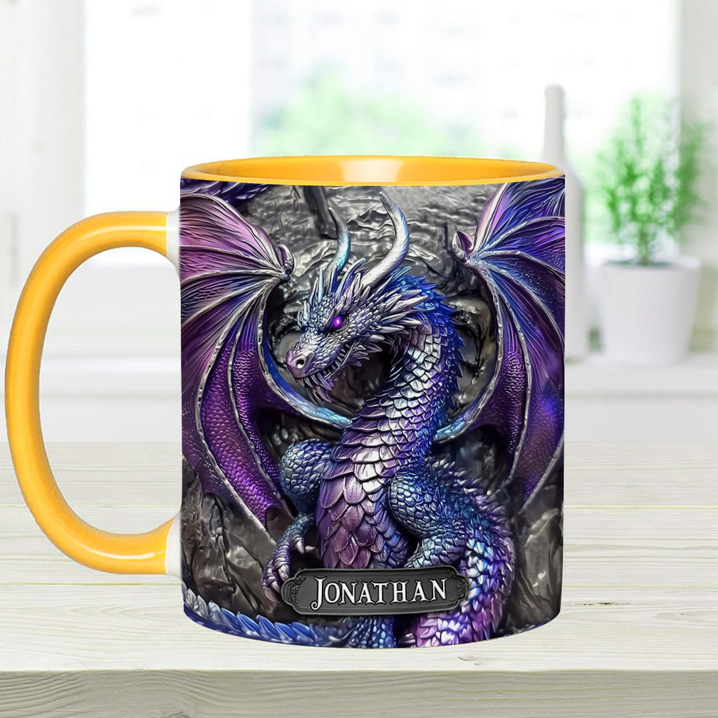 Purple Dragon - Personalized Dragon Accent Mug