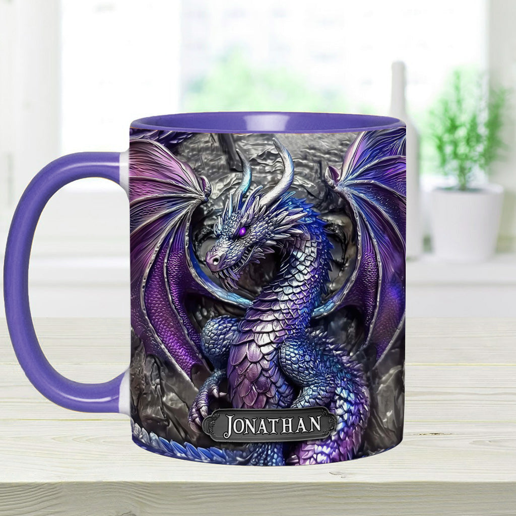 Purple Dragon - Personalized Dragon Accent Mug