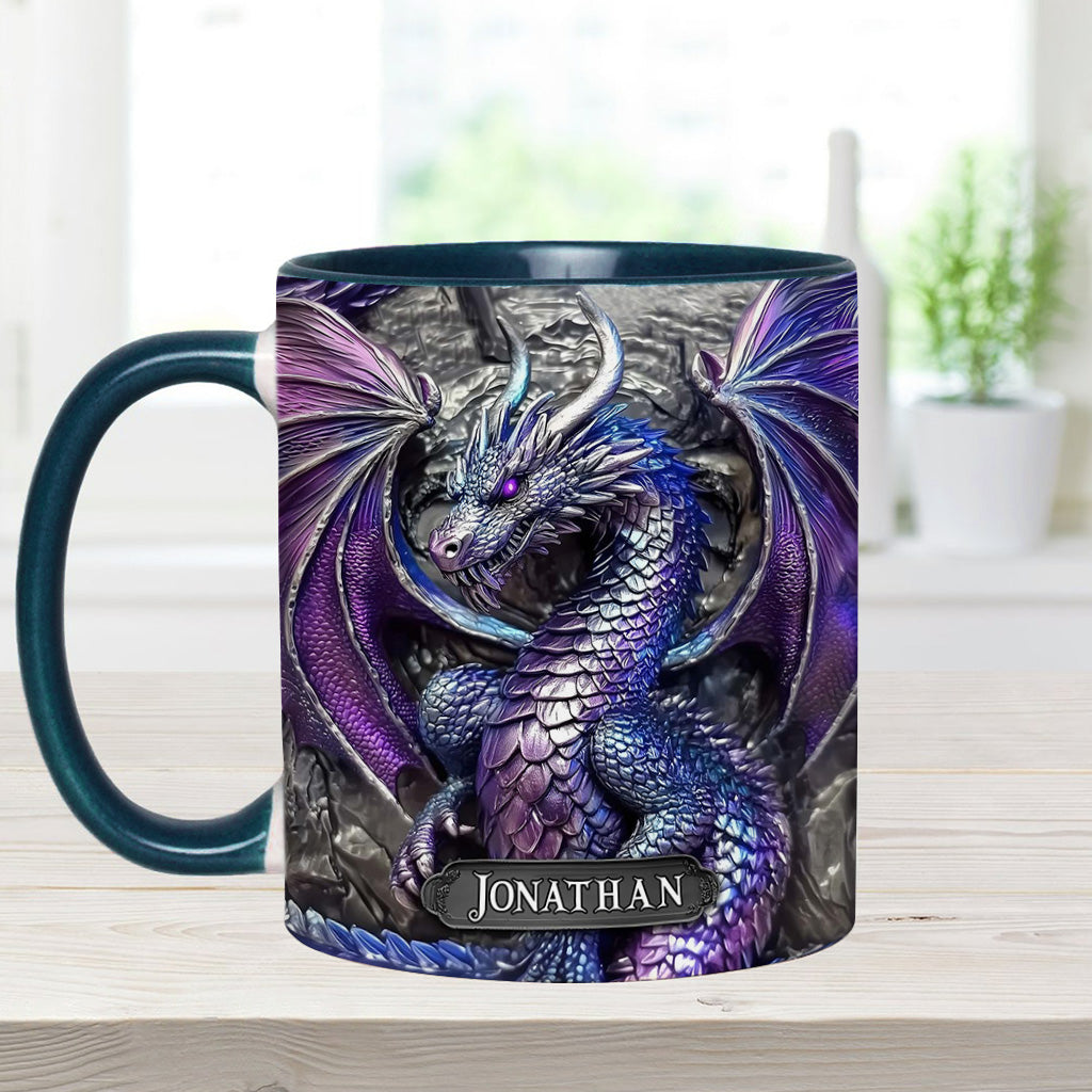 Purple Dragon - Personalized Dragon Accent Mug