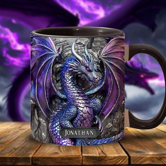 Mug personnalisé Dragon Violet - Motif Dragon