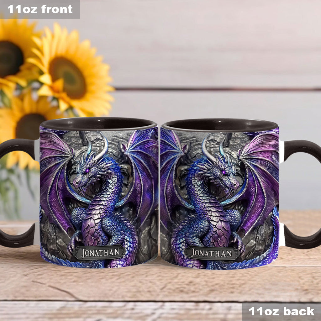 Purple Dragon - Personalized Dragon Accent Mug