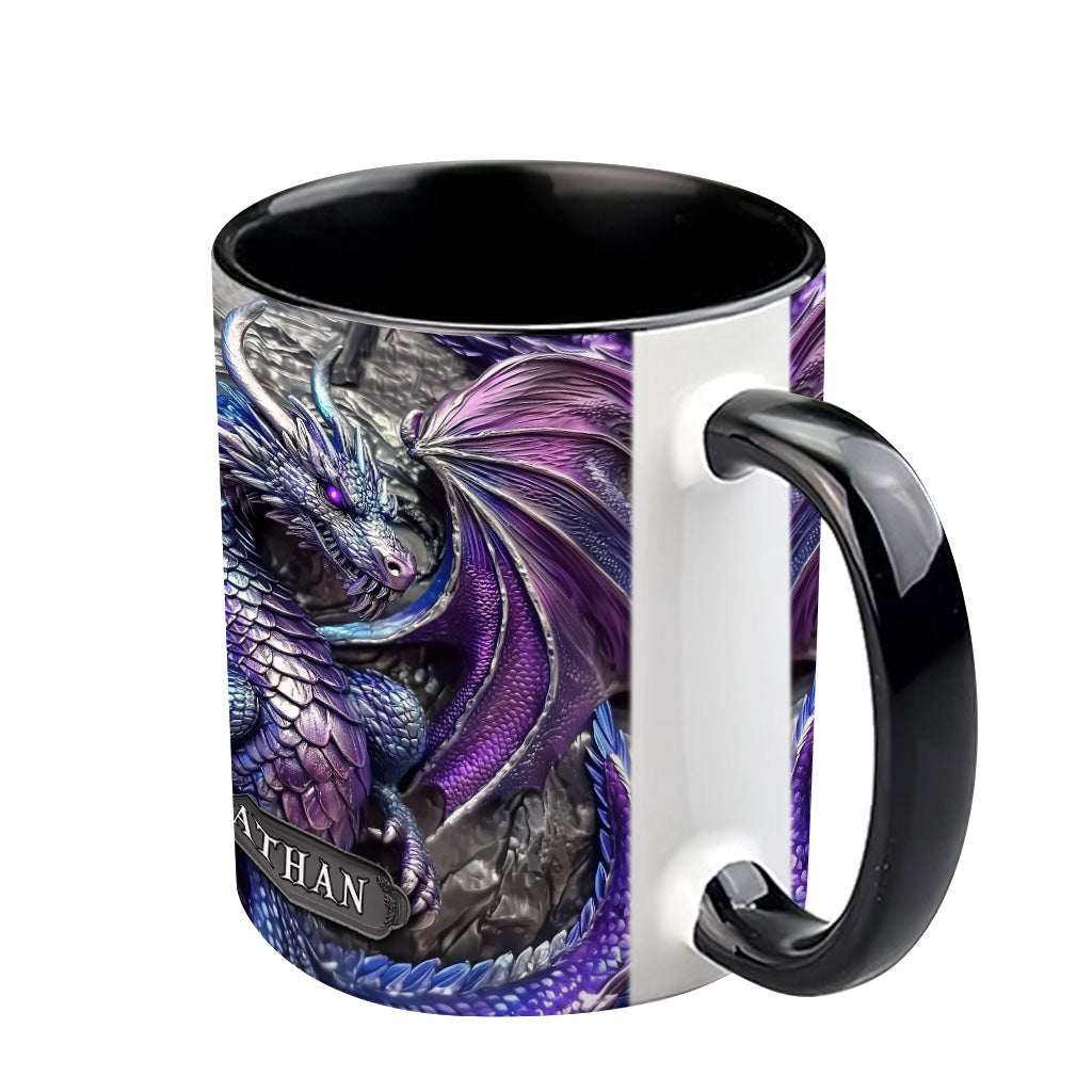 Purple Dragon - Personalized Dragon Accent Mug