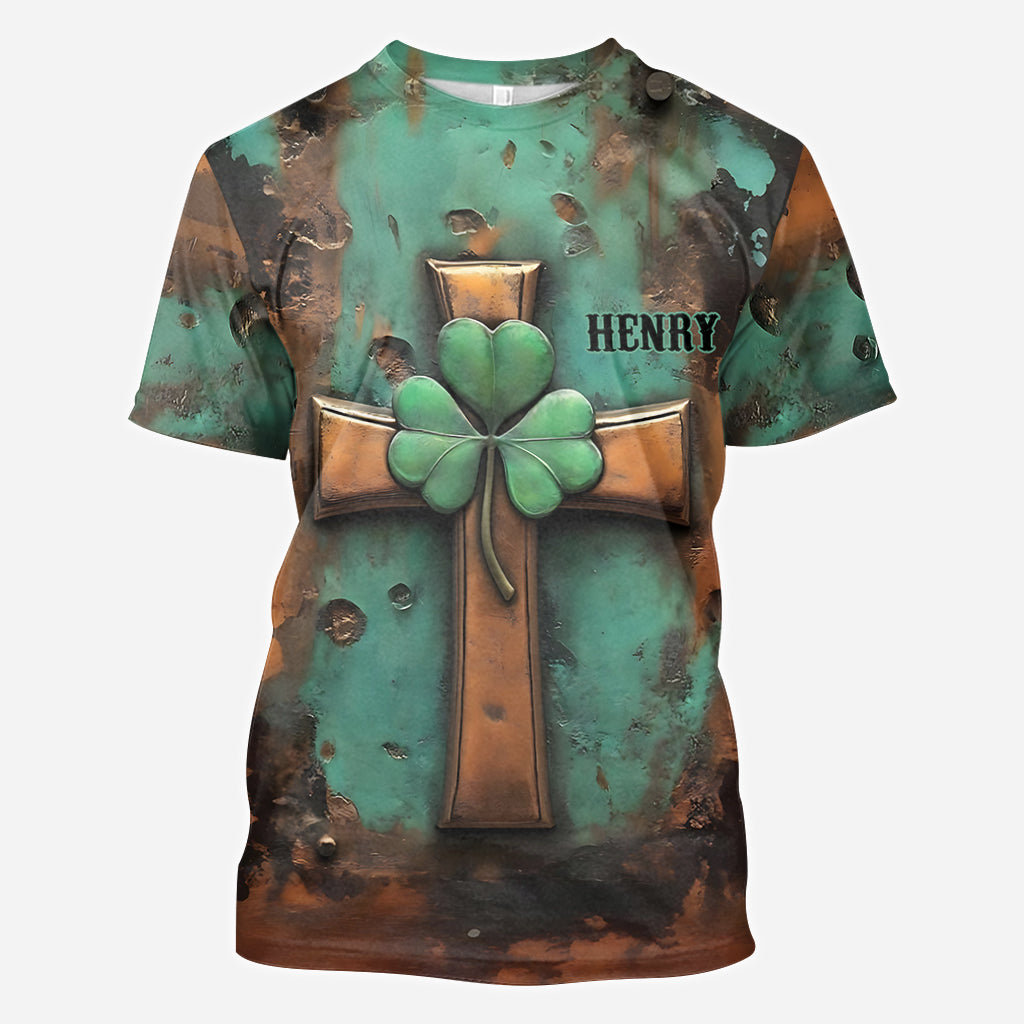 Vintage Irish Cross - Personalized Saint Patrick's Day All Over Shirt