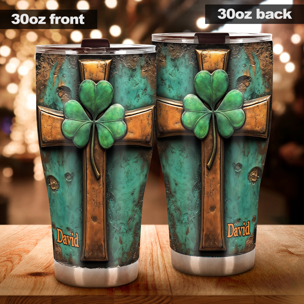 Vintage Irish Cross - Personalized Saint Patrick's Day Tumbler