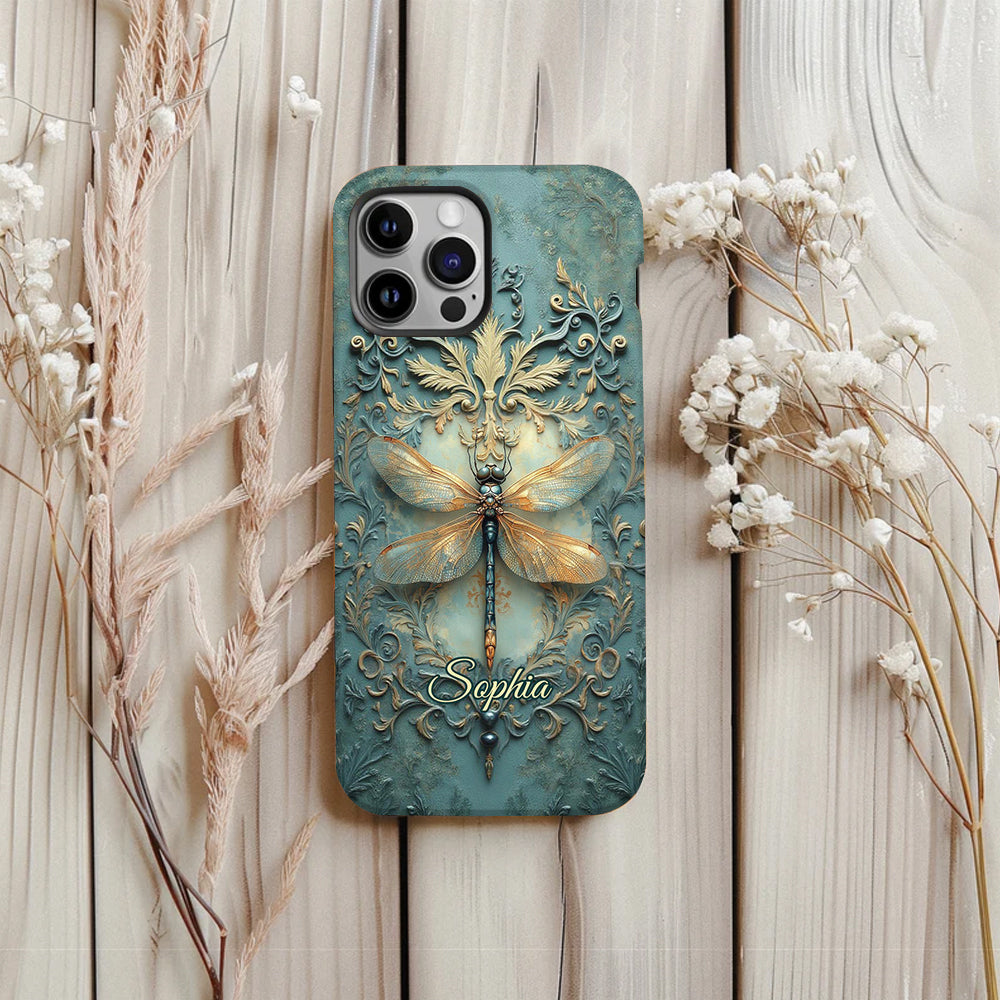 Superbe coque de téléphone personnalisée avec motif libellule - Motif libellule intégral
