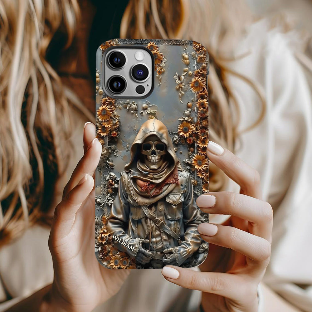 Vintage Skull - Personalized Skull Full Print Phone Case