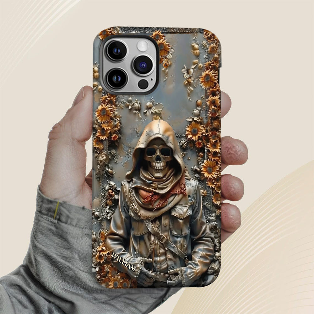 Vintage Skull - Personalized Skull Full Print Phone Case