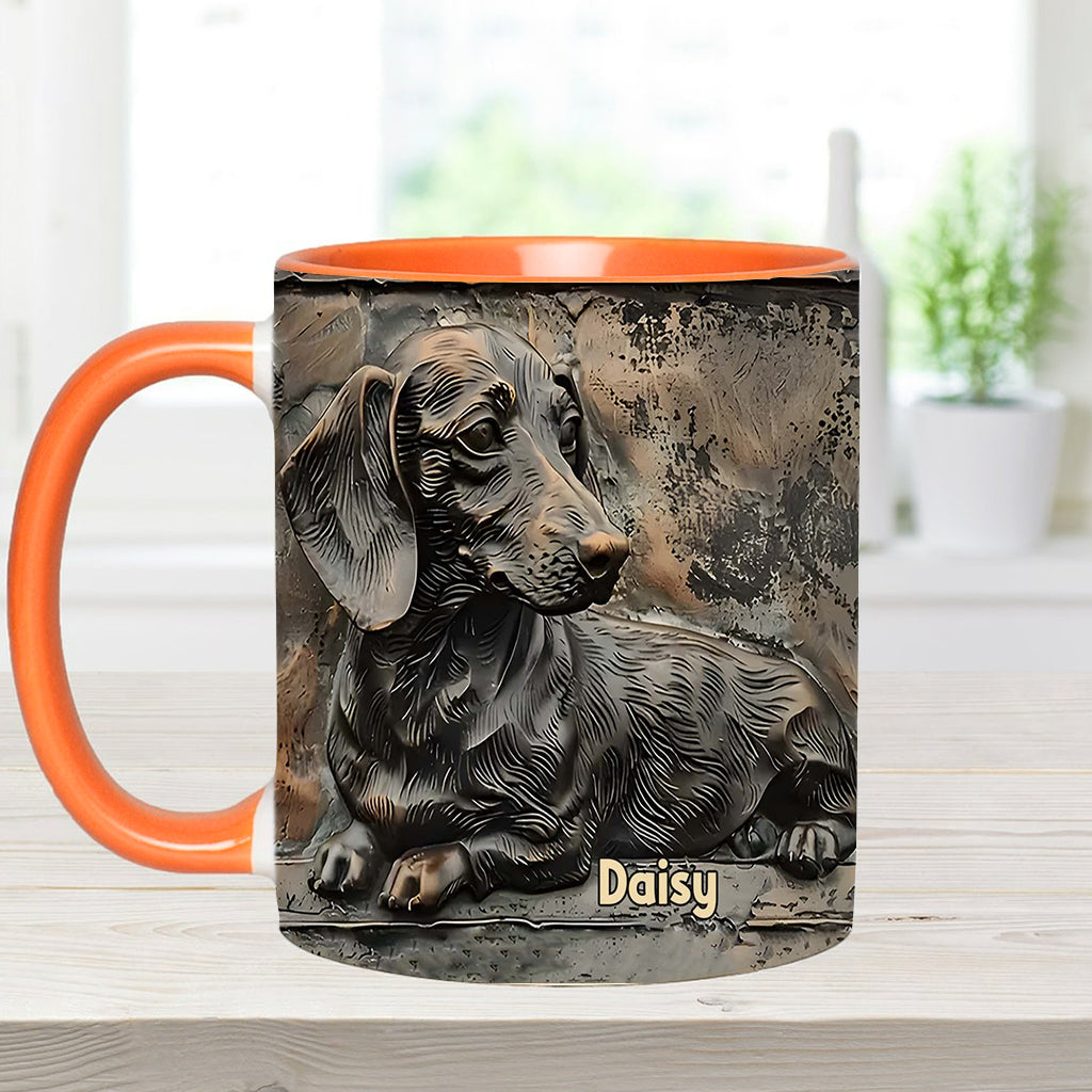 Love Dachshunds - Personalized Dachshund Accent Mug
