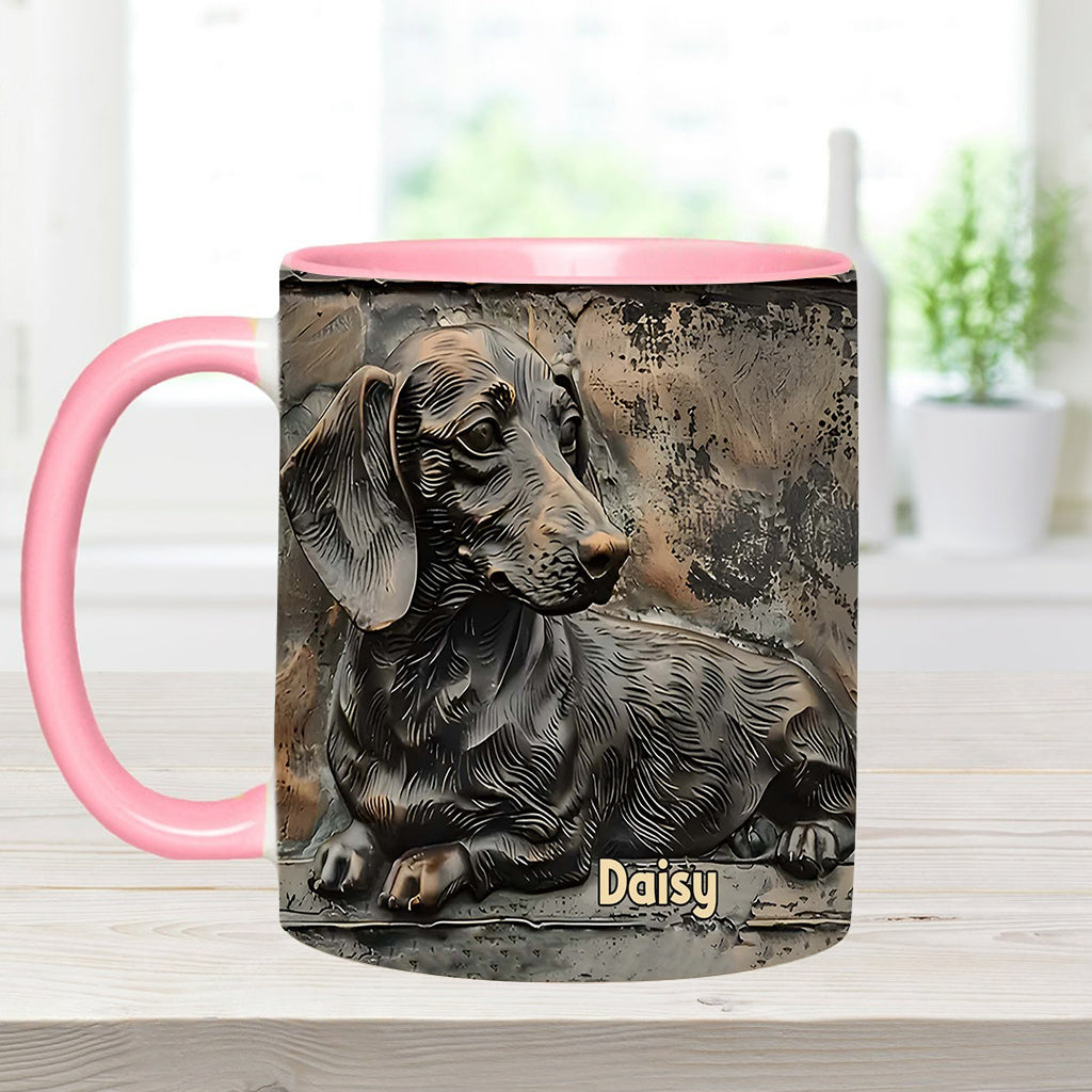 Love Dachshunds - Personalized Dachshund Accent Mug