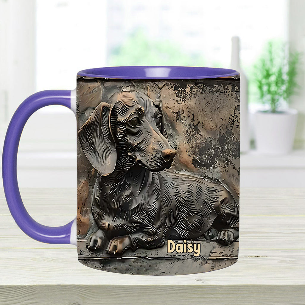 Love Dachshunds - Personalized Dachshund Accent Mug