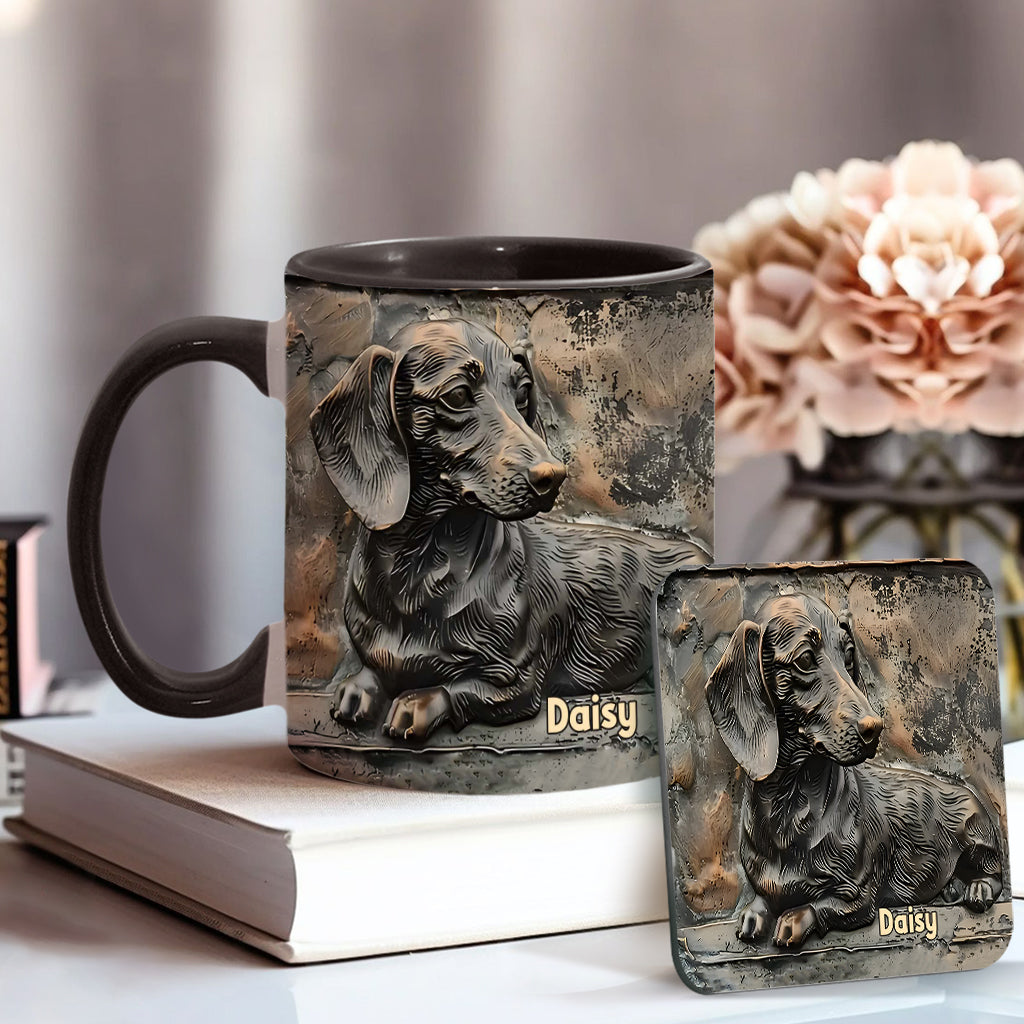 Love Dachshunds - Personalized Dachshund Accent Mug