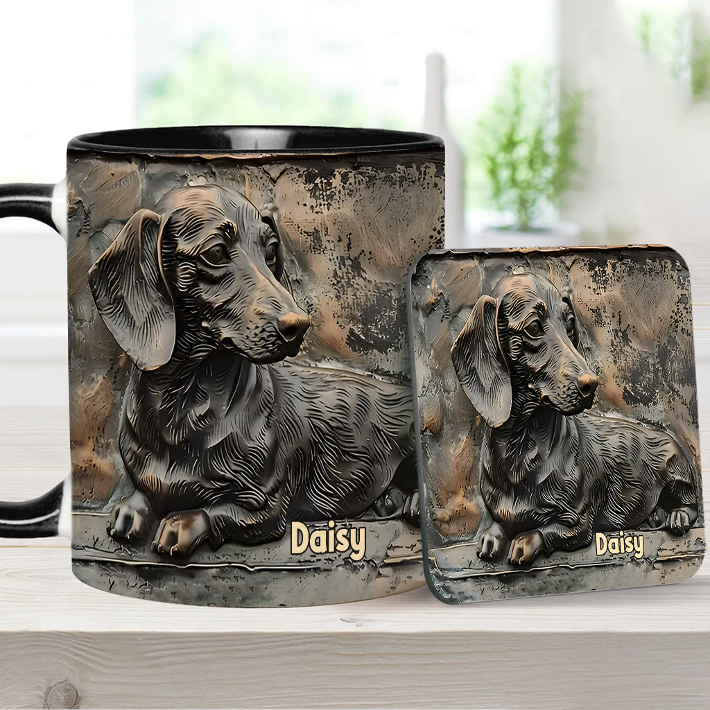 Love Dachshunds - Personalized Dachshund Accent Mug