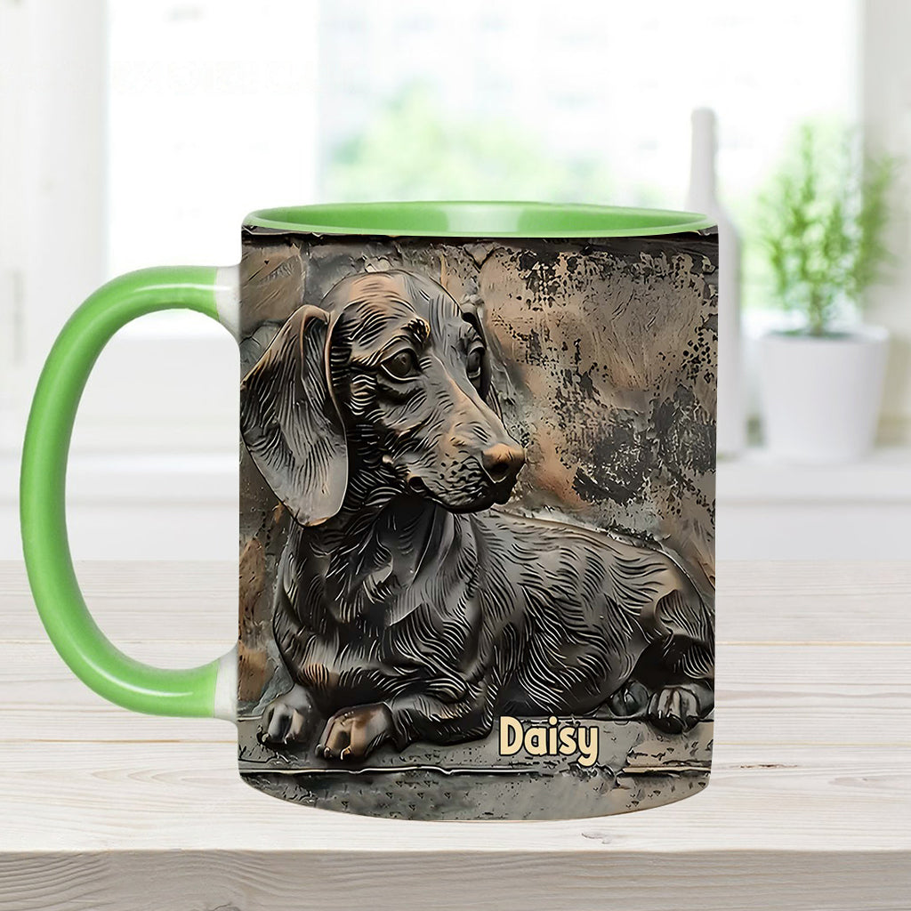 Love Dachshunds - Personalized Dachshund Accent Mug