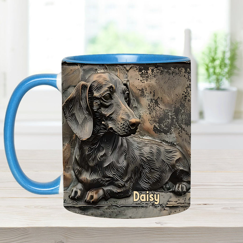 Love Dachshunds - Personalized Dachshund Accent Mug