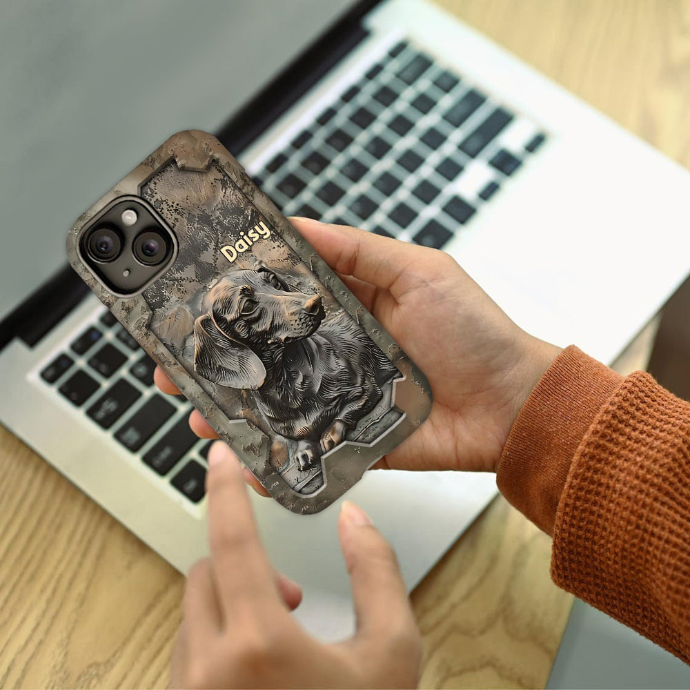 Das Leben ist schöner mit meinem Dackel – Personalisierte Handyhülle mit Hundemotiv