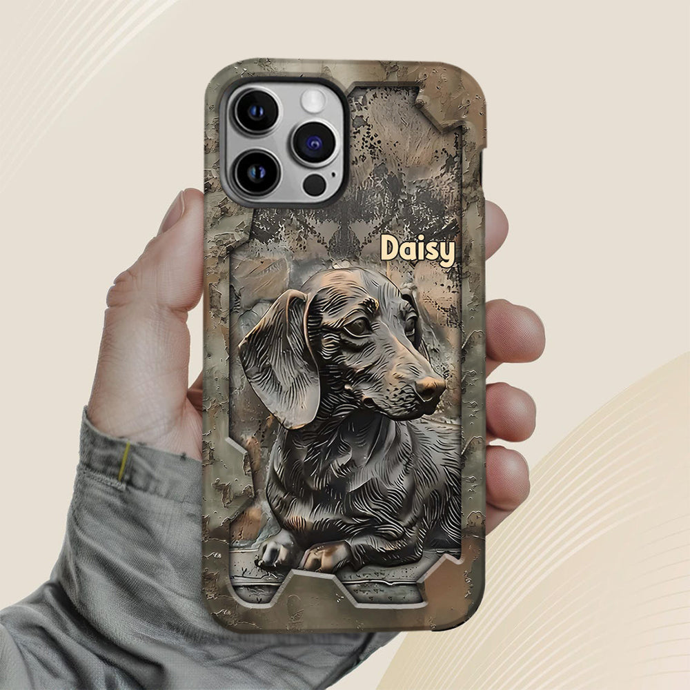 Das Leben ist schöner mit meinem Dackel – Personalisierte Handyhülle mit Hundemotiv