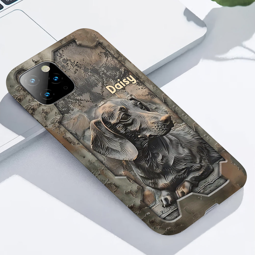 Das Leben ist schöner mit meinem Dackel – Personalisierte Handyhülle mit Hundemotiv