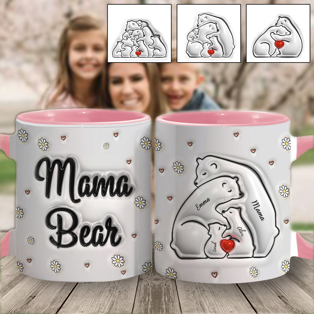 Mama Bear Inflated - Personalized Mother Accent Mug