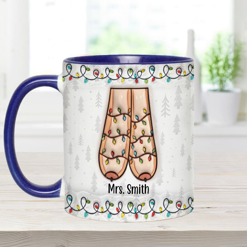 Funny Mr Mrs Mug - Personalized Couple Accent Mug