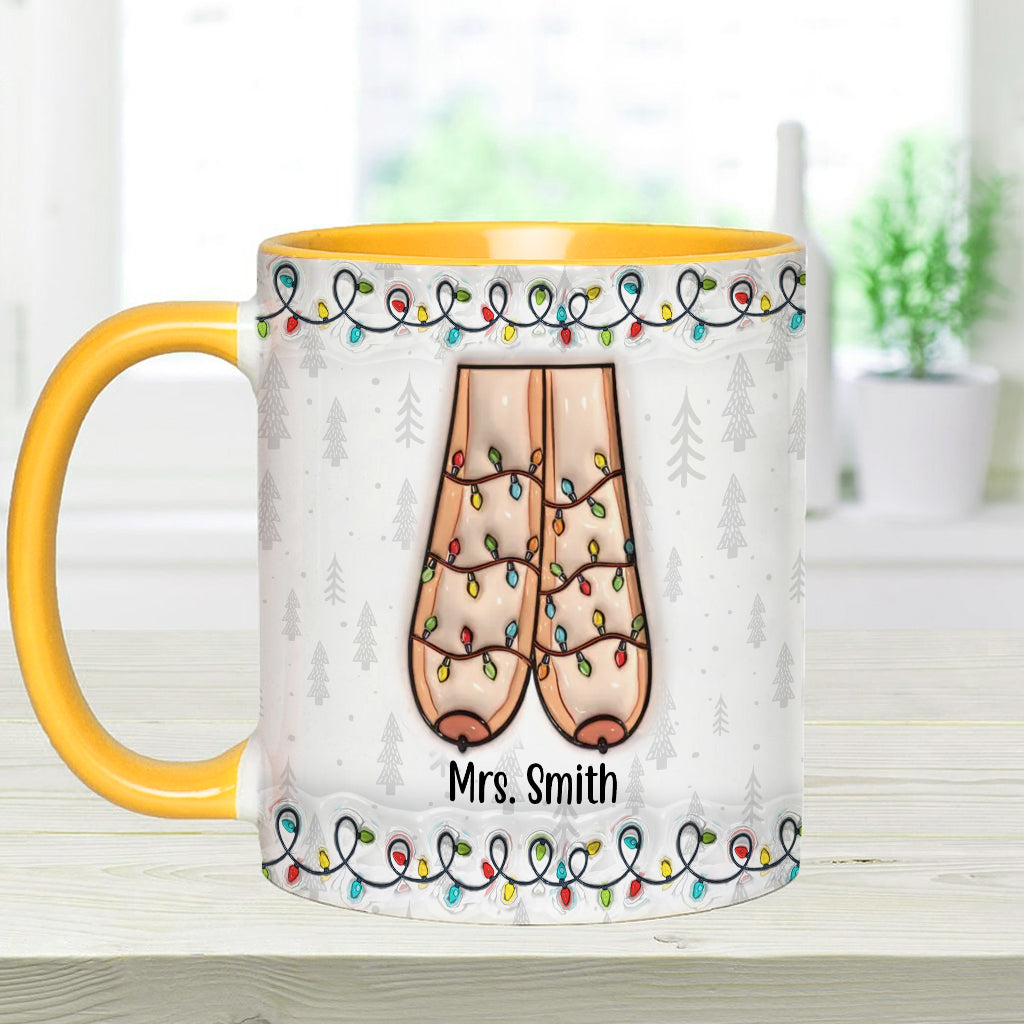 Funny Mr Mrs Mug - Personalized Couple Accent Mug