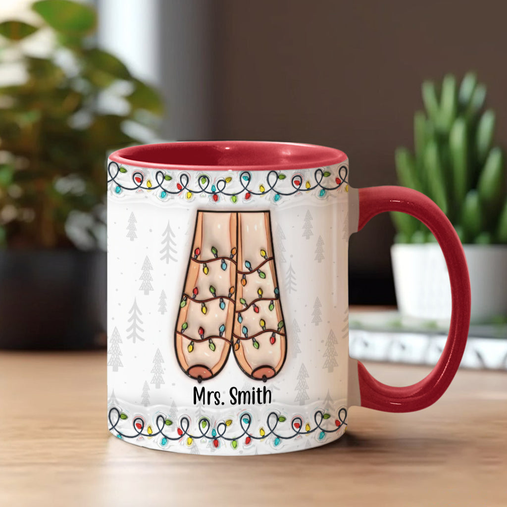 Funny Mr Mrs Mug - Personalized Couple Accent Mug