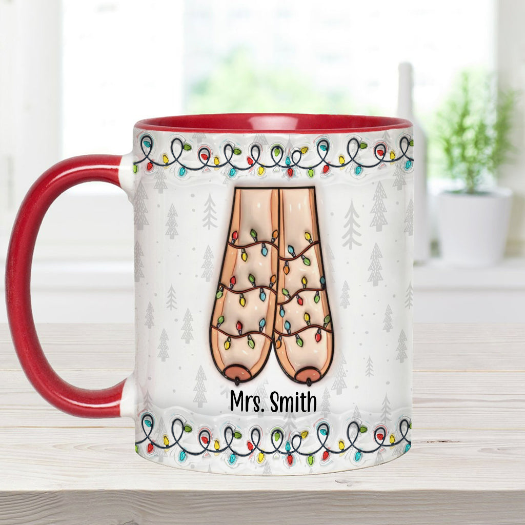 Funny Mr Mrs Mug - Personalized Couple Accent Mug