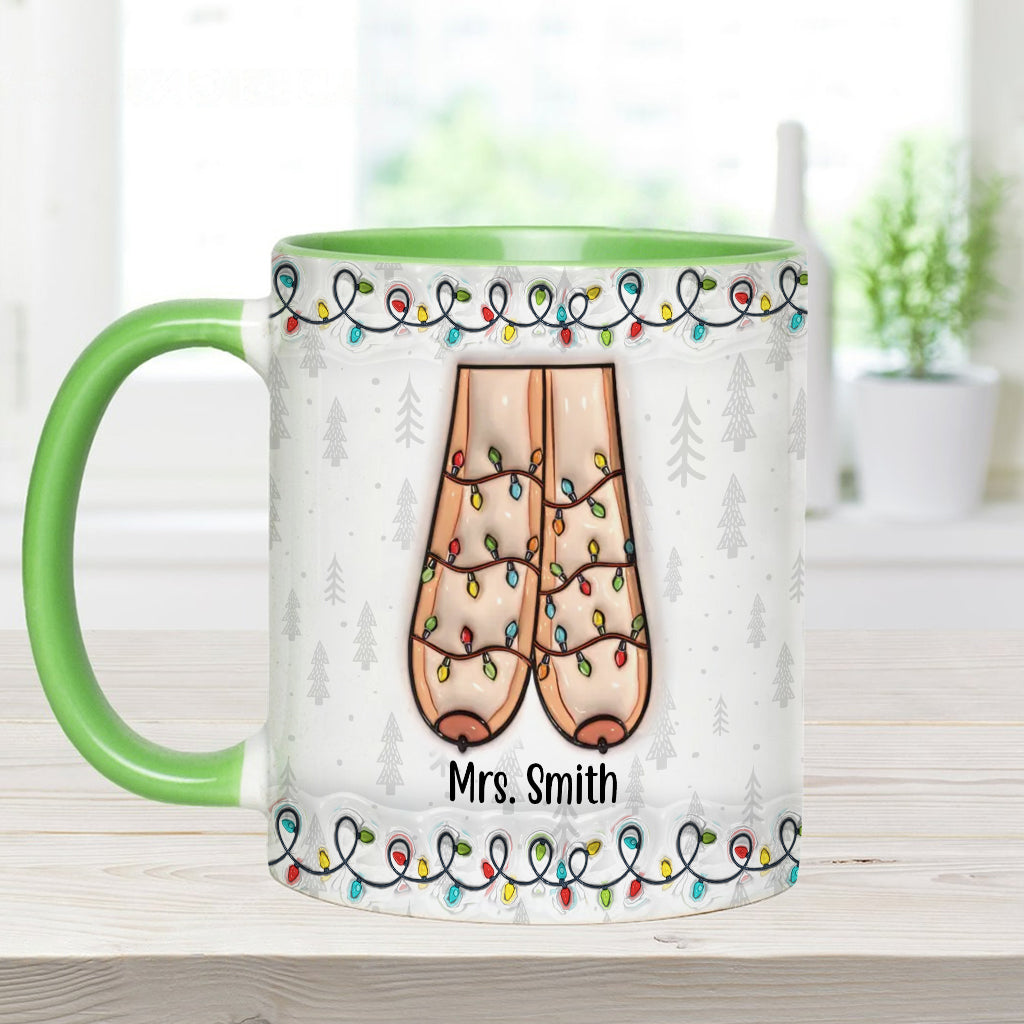 Funny Mr Mrs Mug - Personalized Couple Accent Mug