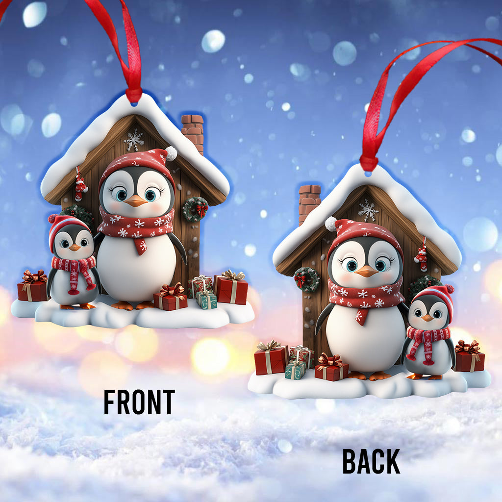 Ornement pingouin mignon (titre au choix) - Ornement personnalisé pour grand-mère