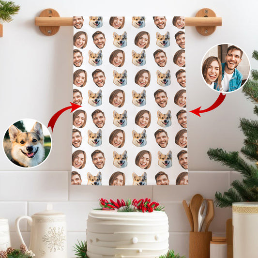 Funny Face - Personalized Couple Towel
