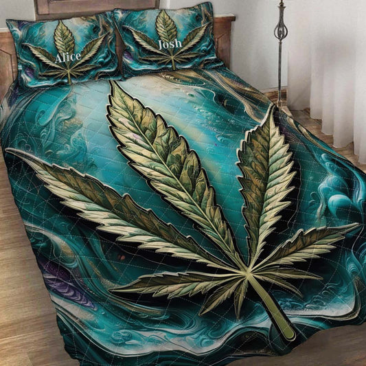 Psychedelic - Personalized Weed Quilt Set