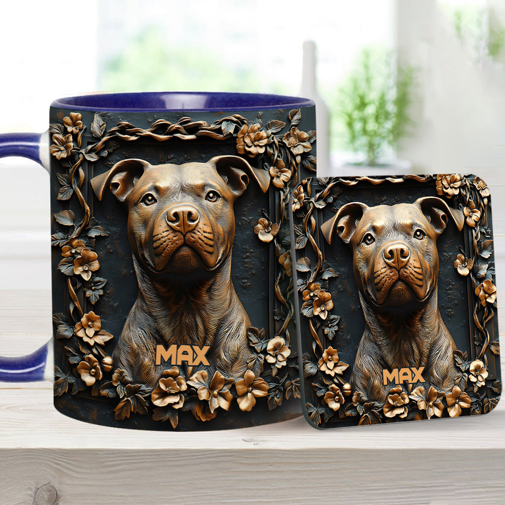 Strong Pitbull - Personalized Dog Accent Mug
