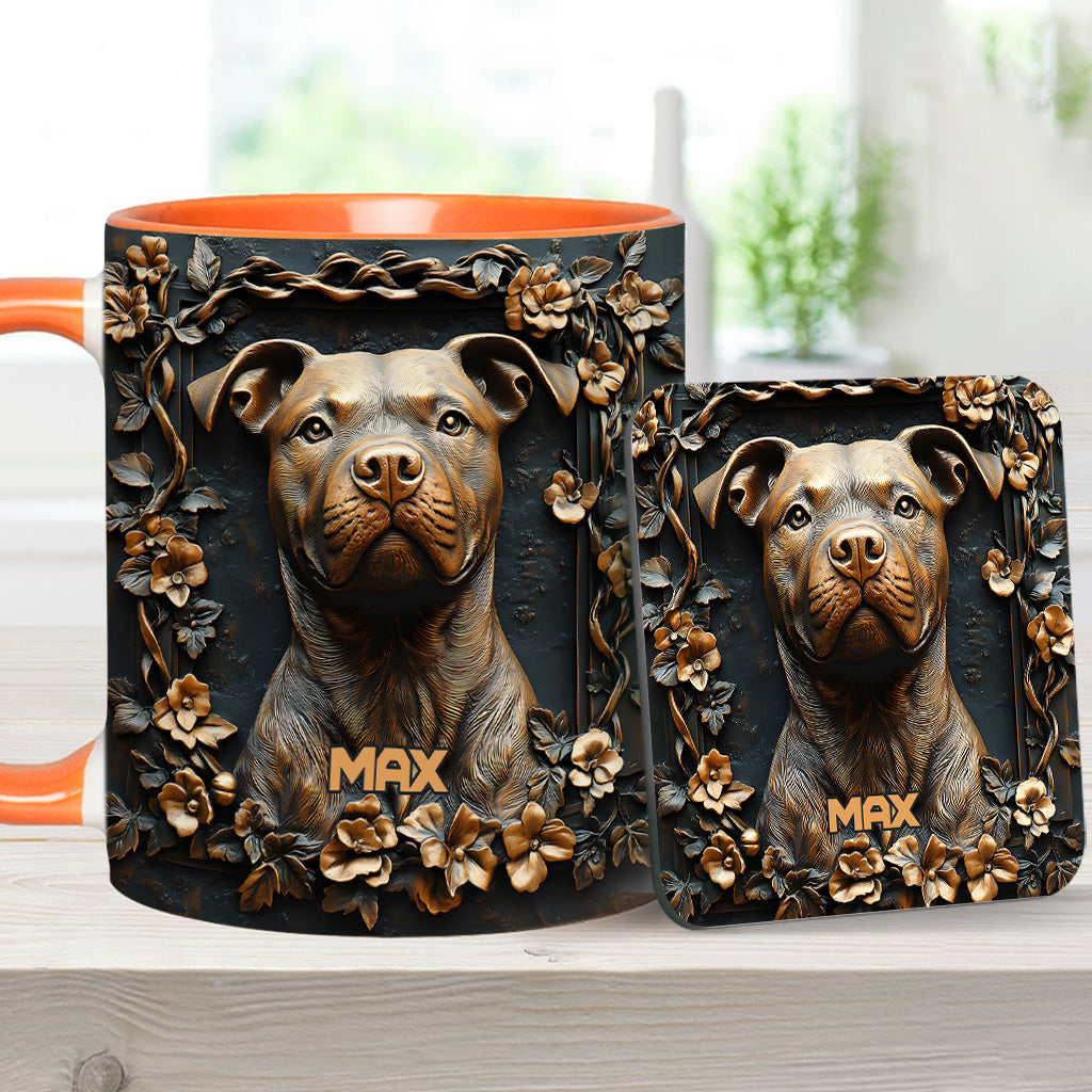 Strong Pitbull - Personalized Dog Accent Mug