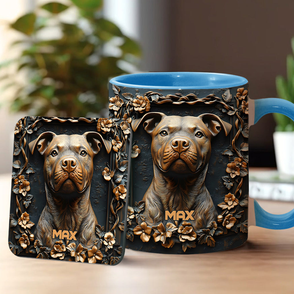 Strong Pitbull - Personalized Dog Accent Mug