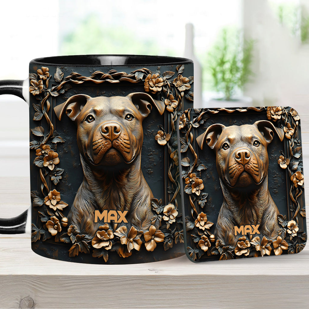Strong Pitbull - Personalized Dog Accent Mug