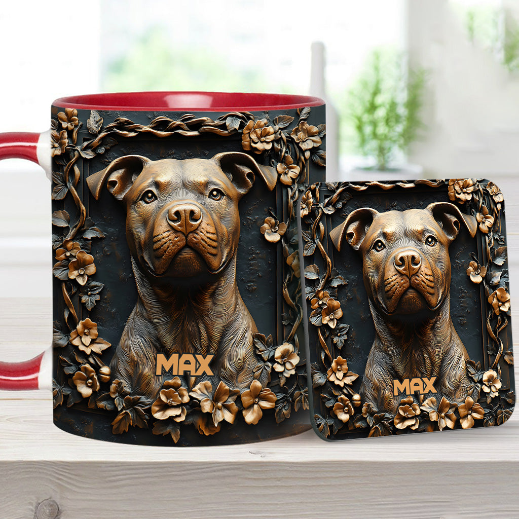 Strong Pitbull - Personalized Dog Accent Mug