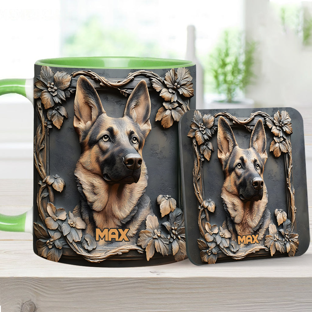 Strong German Shepherd - Personalized Dog Accent Mug