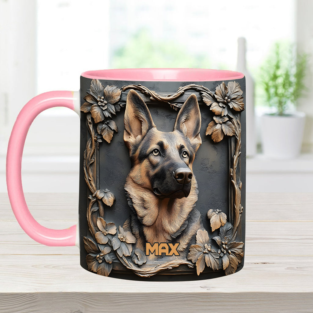 Strong German Shepherd - Personalized Dog Accent Mug