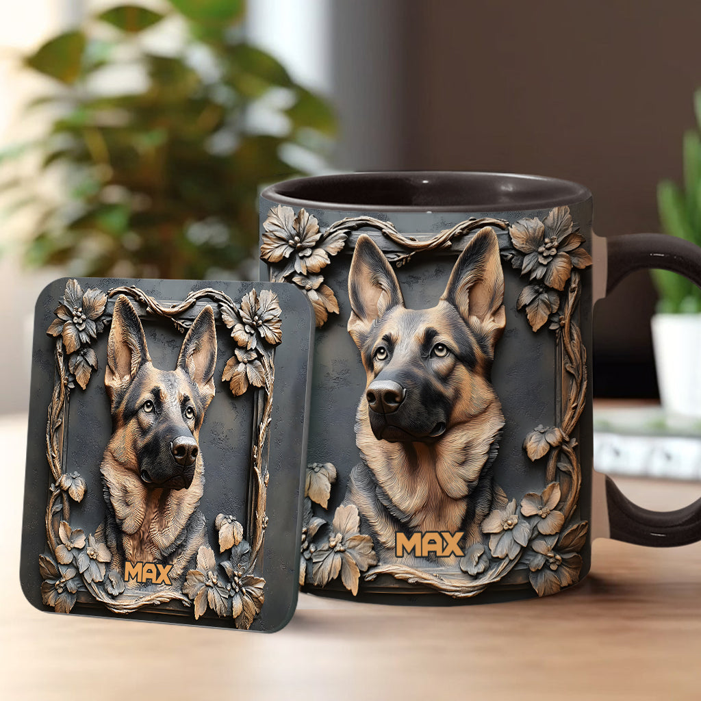 Strong German Shepherd - Personalized Dog Accent Mug