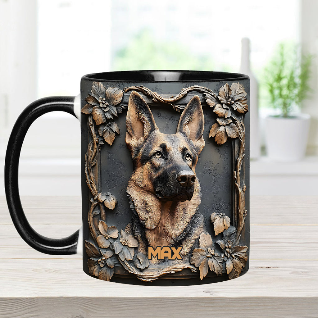Strong German Shepherd - Personalized Dog Accent Mug