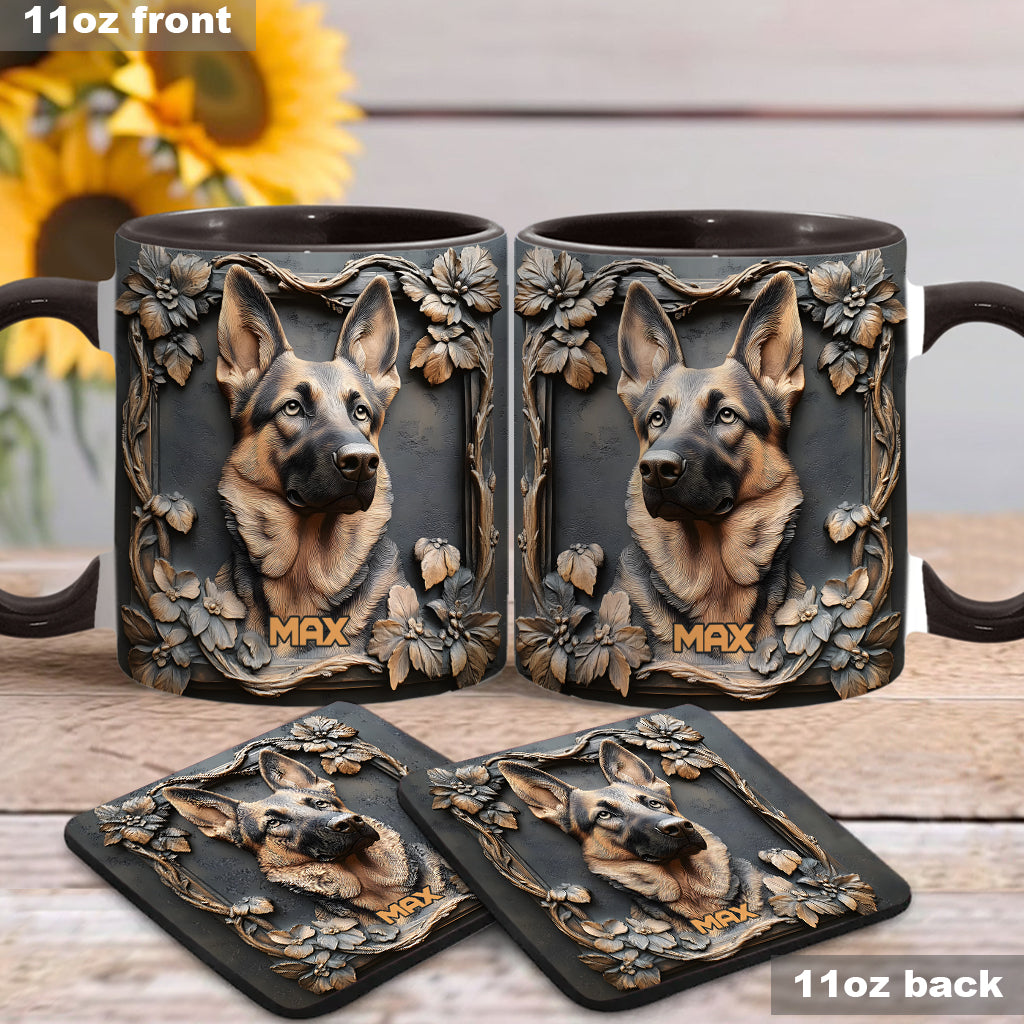 Strong German Shepherd - Personalized Dog Accent Mug