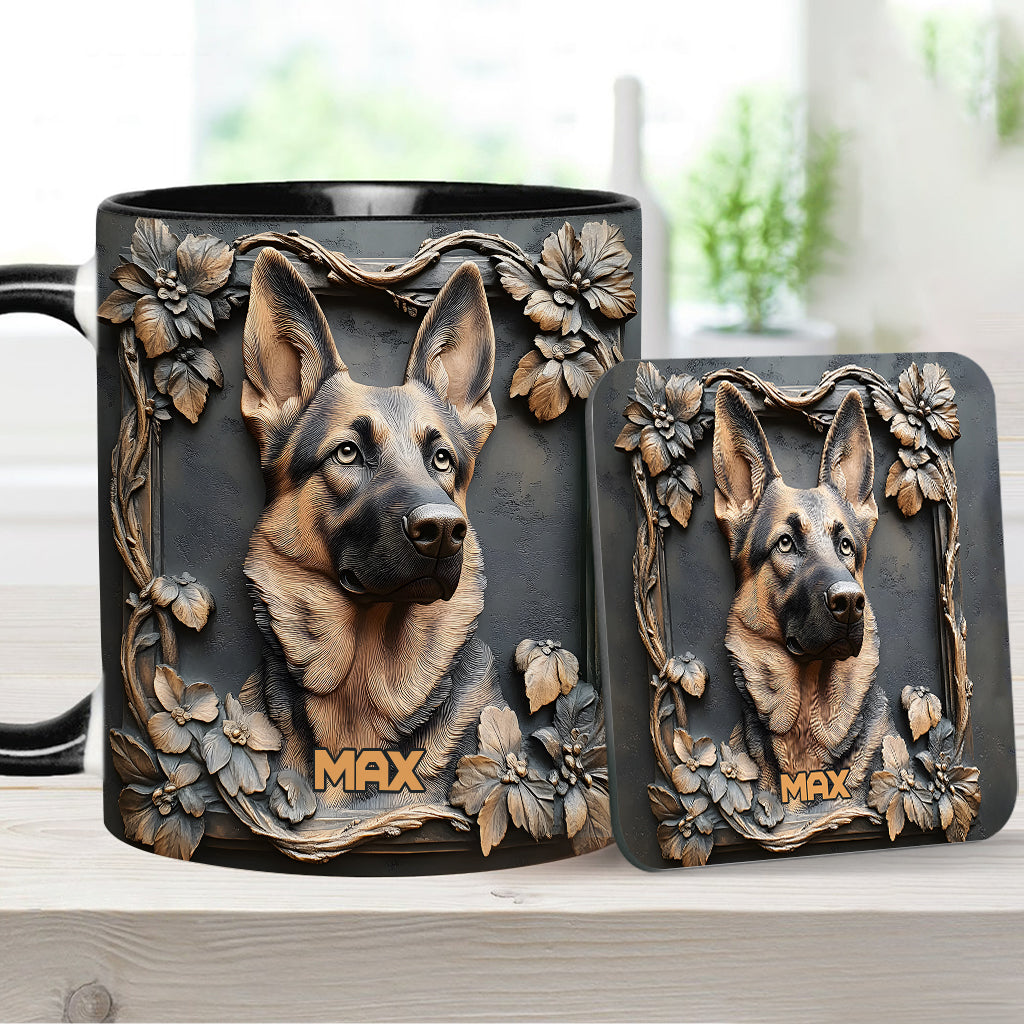 Strong German Shepherd - Personalized Dog Accent Mug