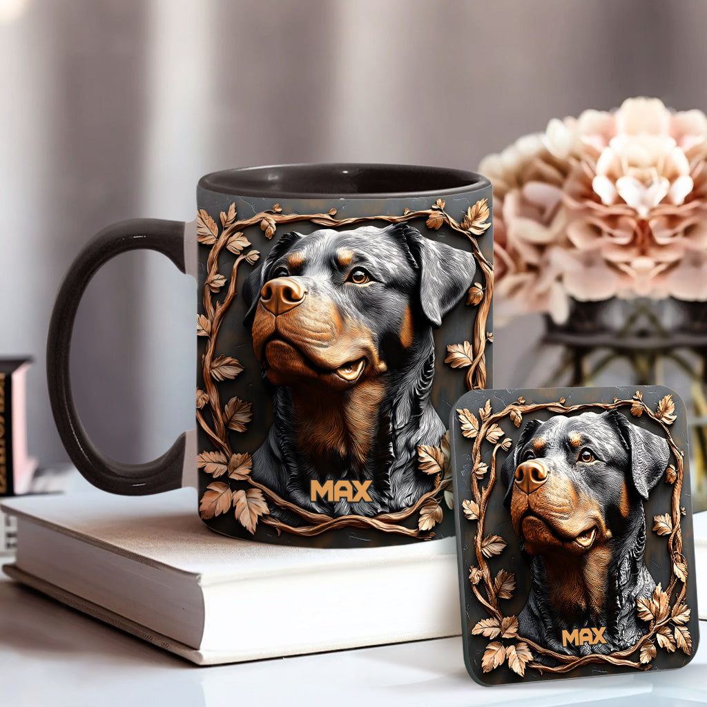 Strong Rottweiler - Personalized Dog Accent Mug