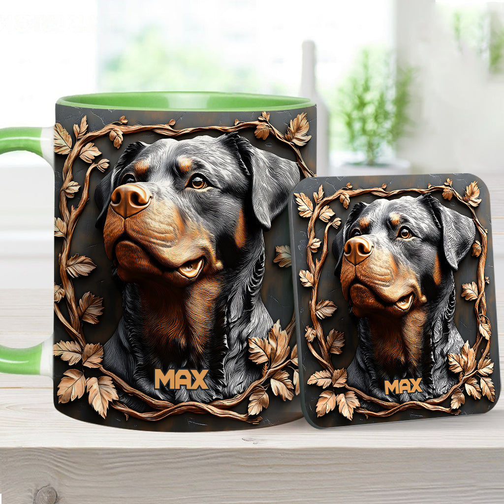 Strong Rottweiler - Personalized Dog Accent Mug