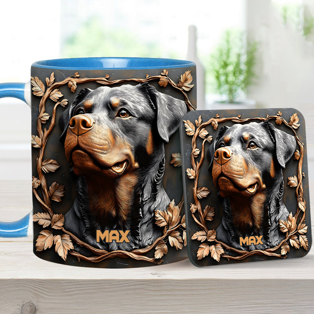 Strong Rottweiler - Personalized Dog Accent Mug