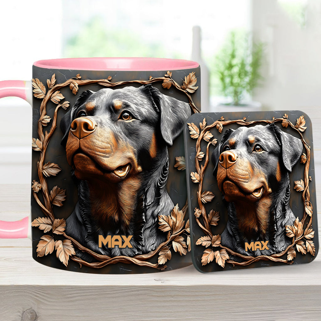 Strong Rottweiler - Personalized Dog Accent Mug