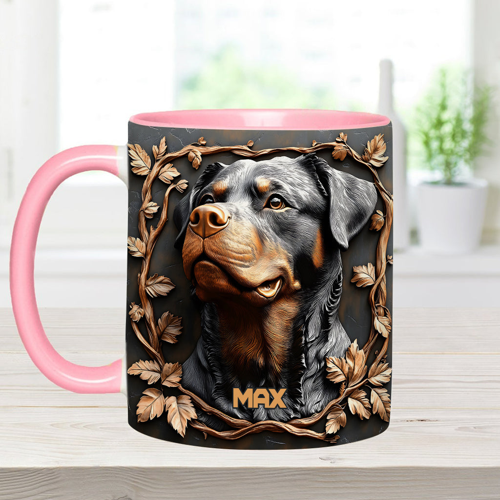 Strong Rottweiler - Personalized Dog Accent Mug