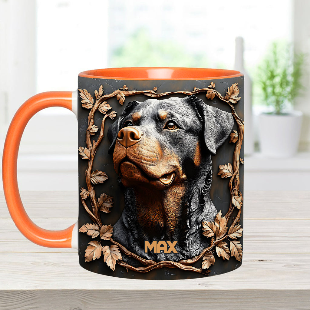 Strong Rottweiler - Personalized Dog Accent Mug