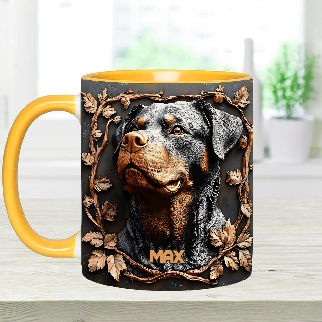 Strong Rottweiler - Personalized Dog Accent Mug