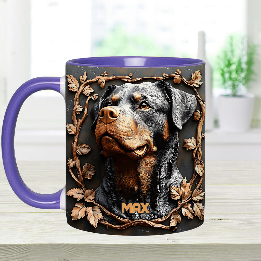 Strong Rottweiler - Personalized Dog Accent Mug