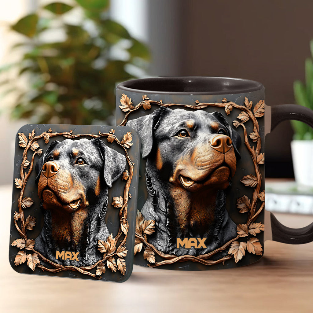 Strong Rottweiler - Personalized Dog Accent Mug